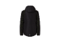 Une veste de course à pied Crivit noire à capuche, vue arrière.