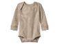 Body bébé côtelé beige à manches longues