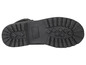 Les semelles d'une paire de bottes noires.