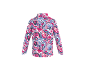 Haut à manches longues avec motif coloré de renards et de fleurs.