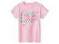 T-shirt rose pour enfant avec inscription Barbie et cœurs