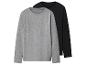Deux t-shirts à manches longues, un gris et un noir.