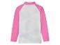 Haut de bain manches longues, rose et blanc tie-dye.