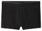 Caleçon boxer noir pour homme avec des rayures vertes sur la ceinture.