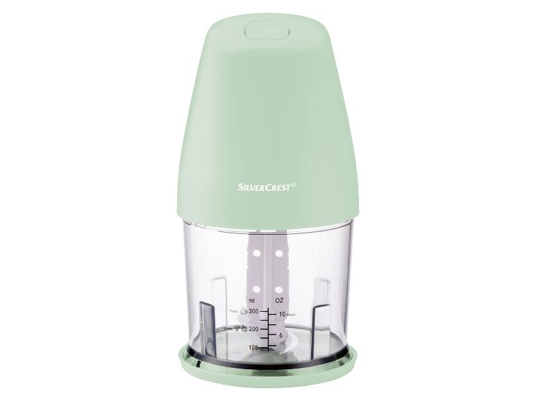 Un mini hachoir SilverCrest de couleur vert clair.