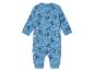 Une grenouillère bleue pour bébé avec des dinosaures endormis