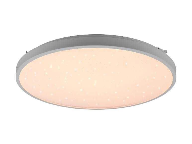 Plafonnier rond avec effet étoile et bord gris