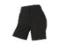 Shorts noirs avec des accents rouges.