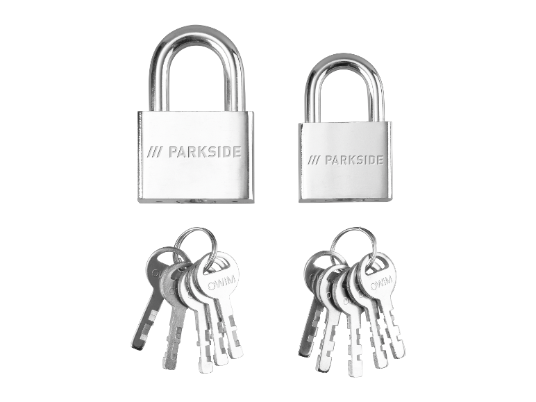 Deux cadenas Parksid avec clés.