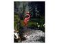Lampe solaire décorative en forme de flamant rose, jardin.