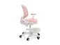 Chaise de bureau rose pour enfants avec repose-pieds et roulettes