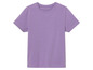 Un t-shirt uni de couleur mauve.
