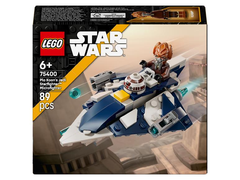 Boîte LEGO Star Wars Plo Koon's Jedi Starfighter Microfighter de 89 pièces.