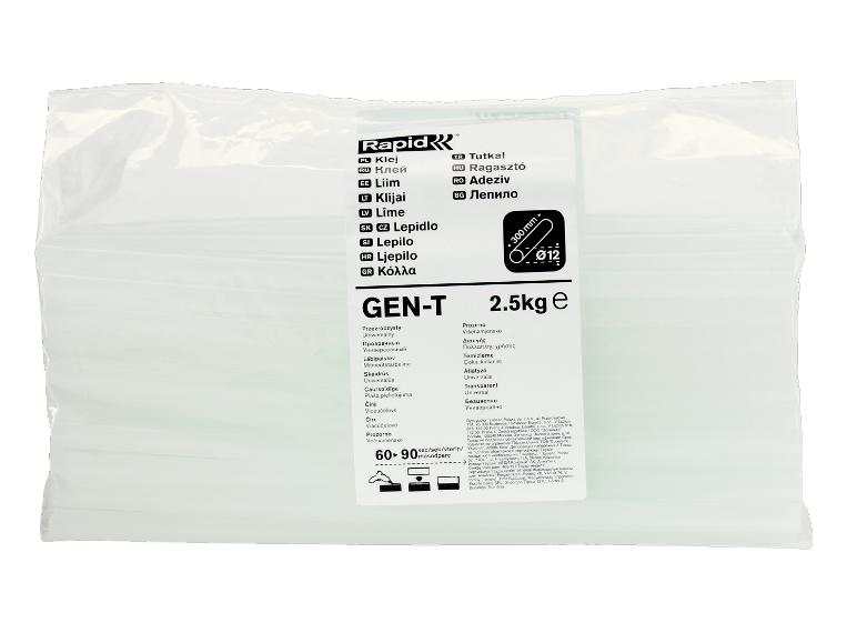 Bâtons de colle Rapid GEN-T, sac de 2,5 kg, transparents, Ø12 x 300 mm.