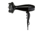 Un sèche-cheveux noir de Silvercrest avec un embout brosse.