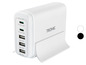 Chargeur TRONIC blanc avec 6 ports USB, dont deux avec charge rapide PD.