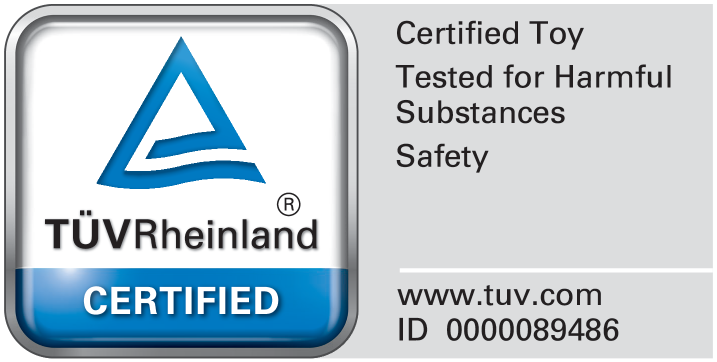 Jouet certifié, testé pour les substances nocives et la sécurité. ID 0000089486.