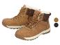 Bottes lacées marron avec fermeture éclair et doublure blanche
