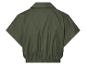 Chemise courte vert olive à manches courtes.