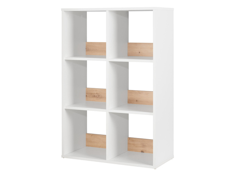 Aller en mode plein écran : Étagère Liverpool, 74 x 108 x 33 cm, blanc/imitation chêne - Image 4