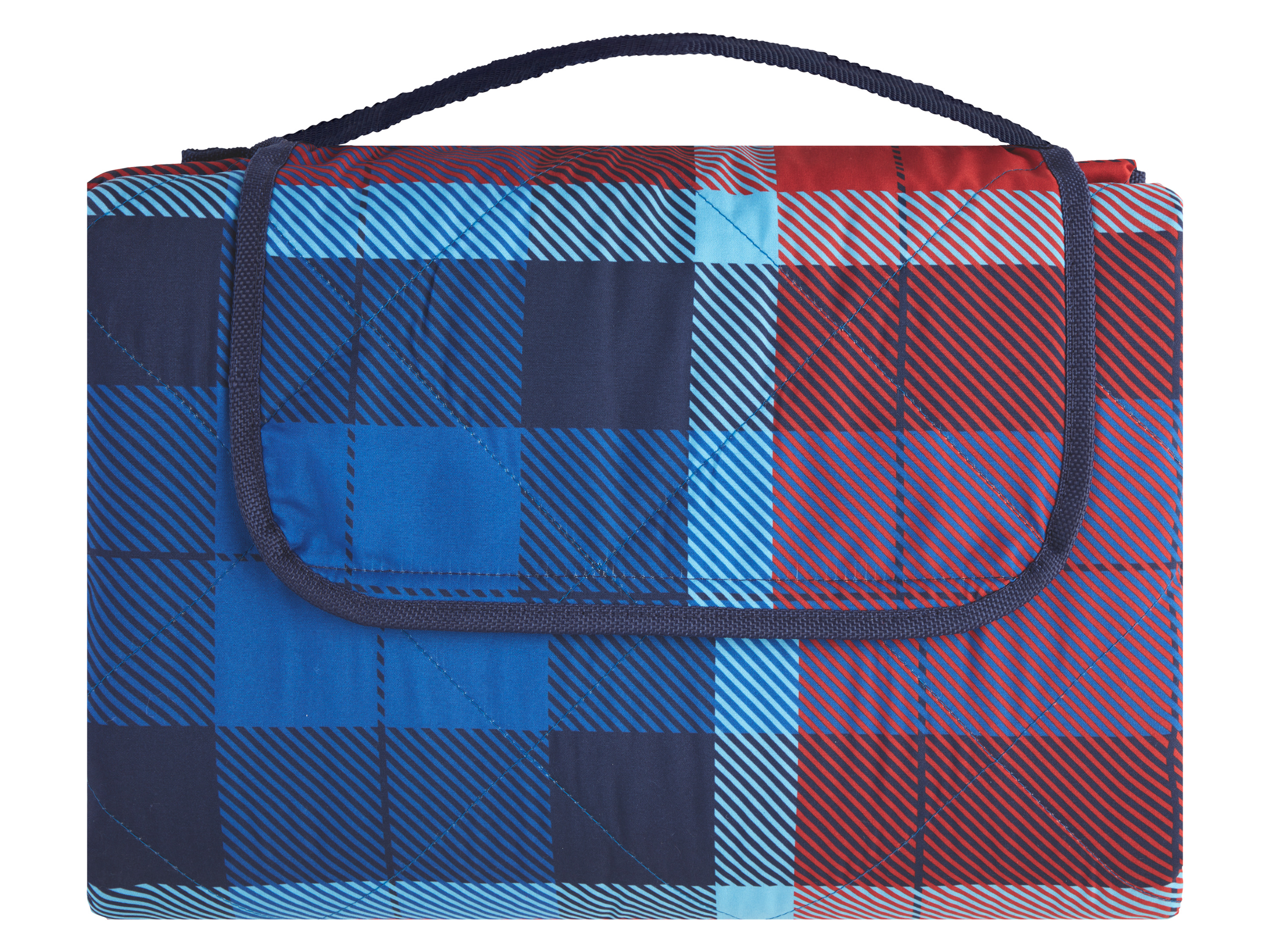 LIVARNO home Couverture de pique-nique, 200 x 200 cm (rouge/bleu)