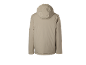 Vue arrière d'une veste à capuche beige.
