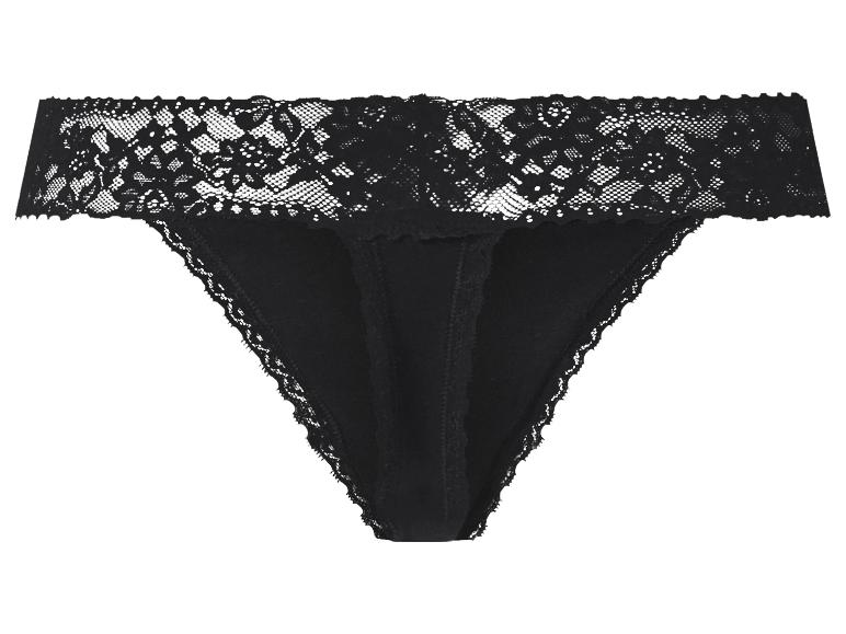 Culotte en dentelle noire taille haute