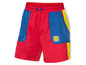 Short rouge avec des détails bleus et le logo Lidl.