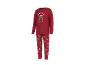 Pyjama rouge pour enfants avec ours de Noël et inscription Christmas Club