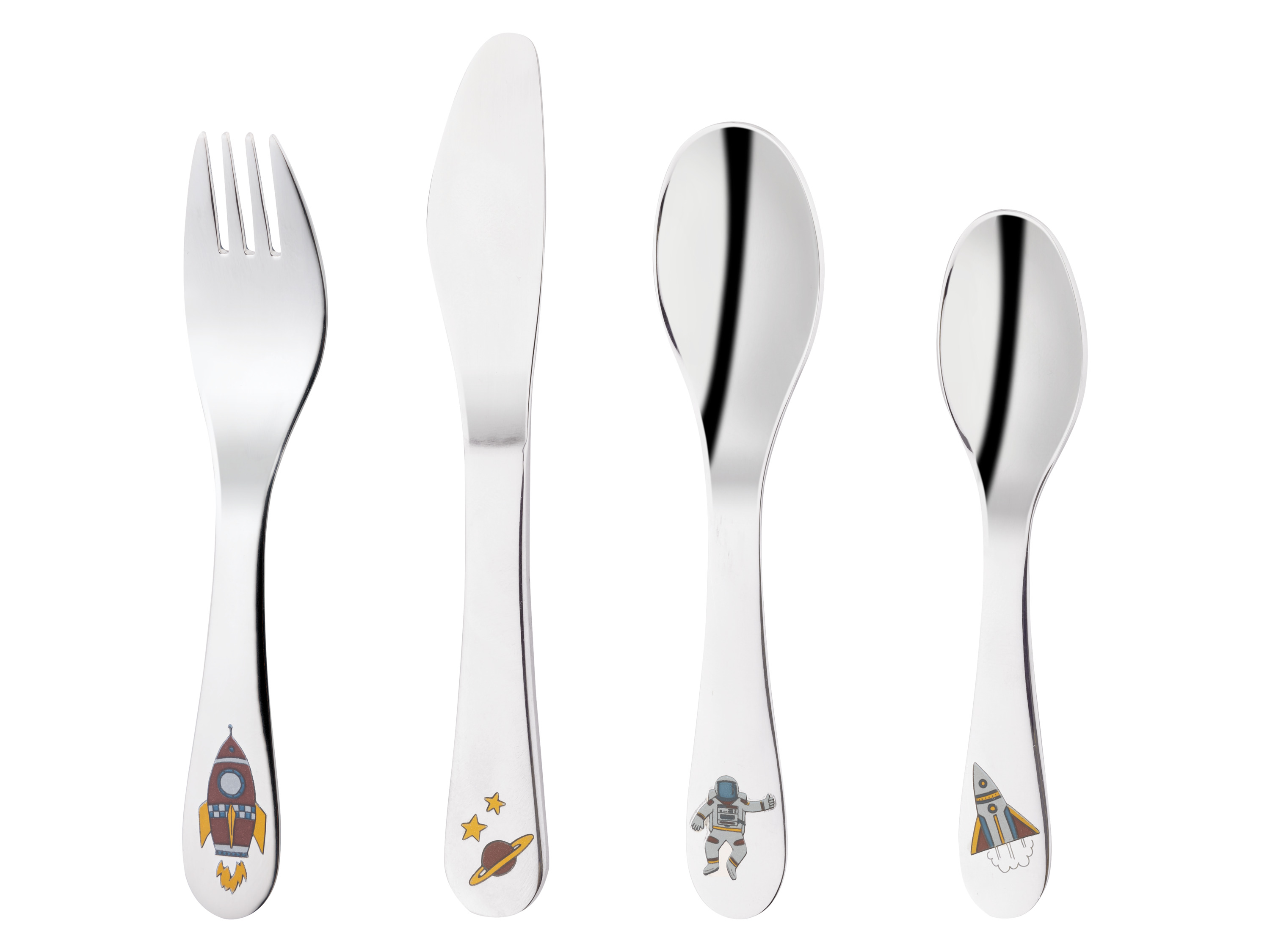 LIVARNO home Set de couverts pour enfant, 4 pièces (astronaute)