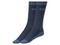 Deux paires de chaussettes Caterpillar bleues.