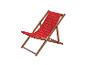 Chaise longue rouge avec motif de formes géométriques