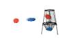 Disques volants rouges et bleus et panier de jeu Playtive.
