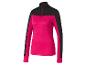 Sweat-shirt à manches longues pour femme, rose avec des détails noirs.