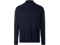 Gilet en maille bleu foncé pour homme avec fermeture éclair
