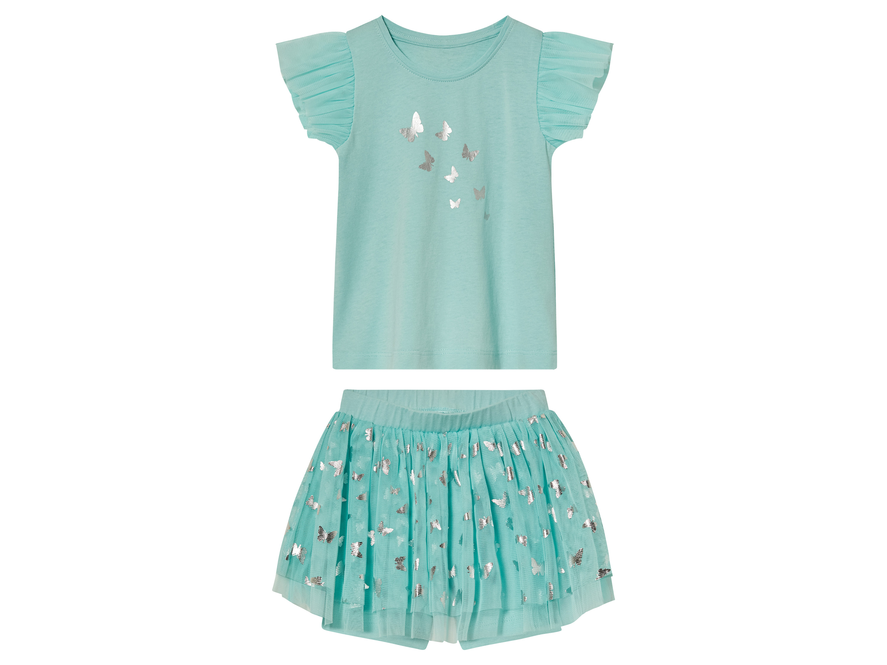 lupilu® Ensemble petite fille (vert menthe, 2-4 ans)
