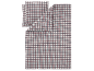 Parure de lit à carreaux rouge, gris et blanc avec housse de couette et taies d'oreiller