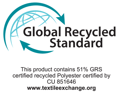 Global Recycled Standard: Ce produit contient 51% de polyester recyclé certifié GRS, certifié par CU 851646. www.textileexchange.org