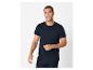 T-shirt homme bleu marine à poche et col rond