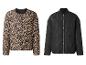 Veste matelassée imprimé léopard et veste matelassée noire