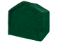Abri de jardin vert avec toit en pente, fabriqué en toile résistante.