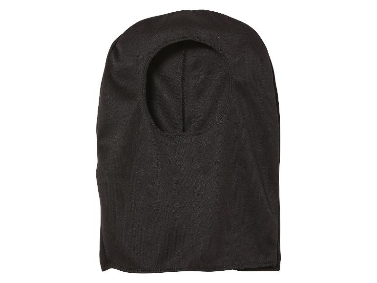 Une cagoule noire pour le ski ou d'autres activités de plein air.