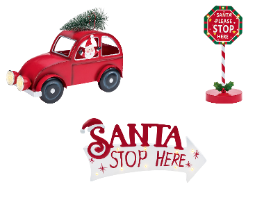 LIVARNO® Décoration de Noël Voiture ou Panneau Père Noël ou Panneau Stop