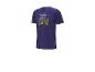 Un t-shirt à manches courtes violet de Crivit avec un design abstrait.