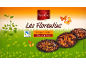 Biscuits florentins aux oranges confites et chocolat noir, avec un logo Fairtrade cacao.