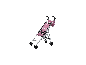 Poussette pour poupée rose à étoiles avec sac de BAYER DESIGN.