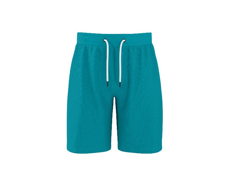 Short de survêtement bleu turquoise avec cordon blanc