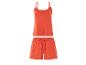 Pyjama corail : débardeur en dentelle et shorts.