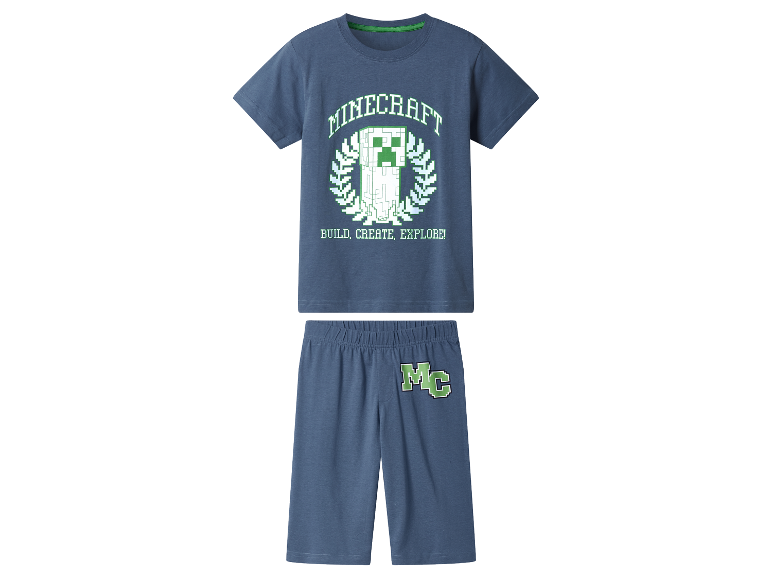 Pyjama Minecraft pour enfant en bleu marine.
