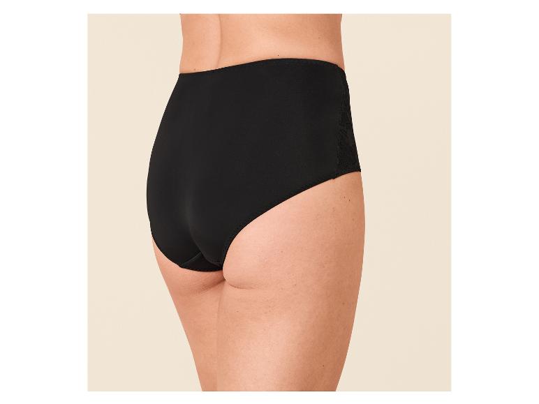 Culotte noire taille haute pour femme, vue de dos